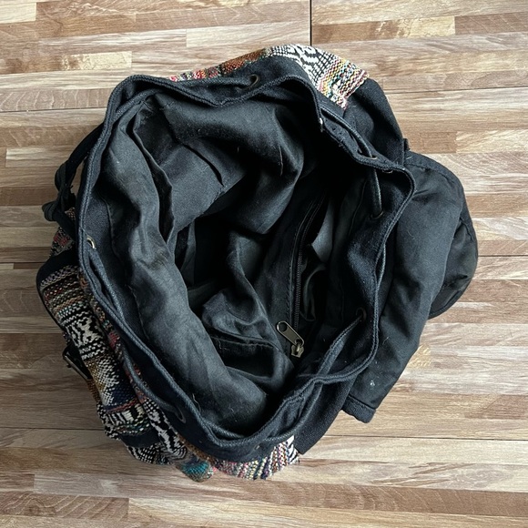 Boho Multicolor Patterned Backpack - Picture 3 of 3